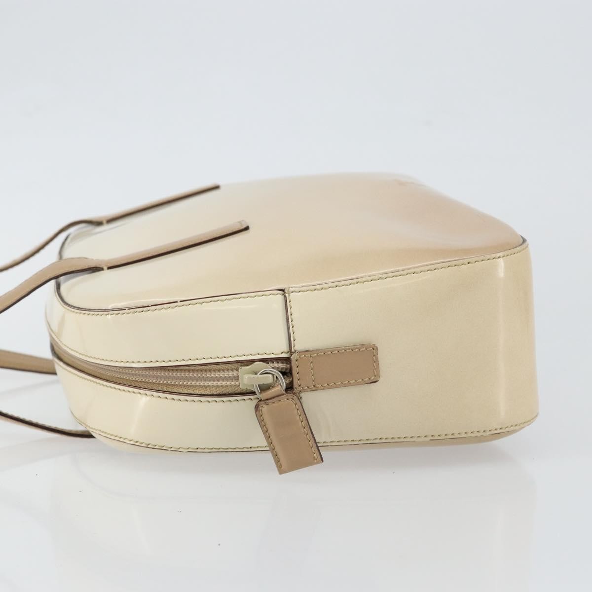 Prada Re-Edition 1995 Handbag Patent Leather Beige Patent_Leather Handbag (Pre-Owned)