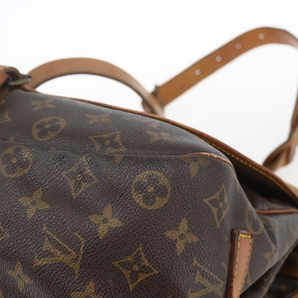 Louis Vuitton Saumur Handbag Monogram Canvas Brown Canvas Shoulder Bag Bag (Pre-Owned)
