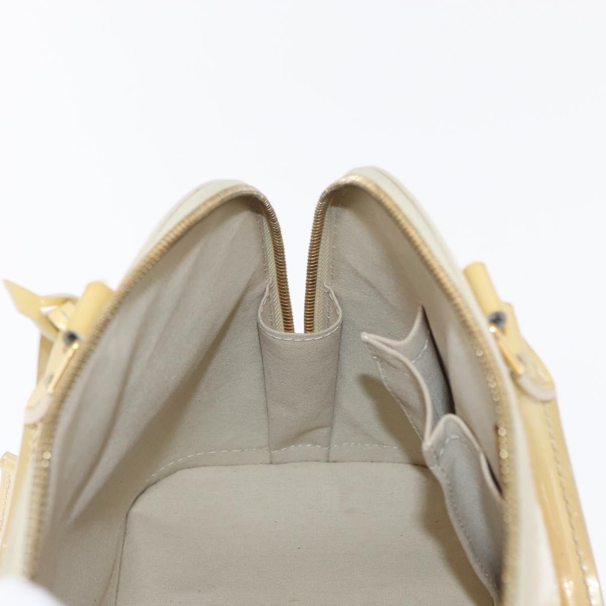 Louis Vuitton Alma Handbag Patent Leather Beige Patent_Leather Handbag (Pre-Owned)