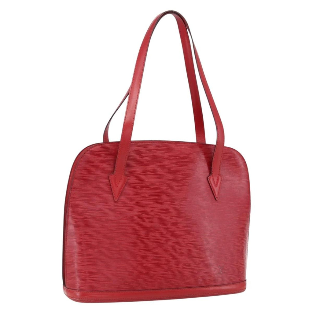 Louis Vuitton Lussac Handbag Epi Leather Red Leather Shoulder Bag Bag (Pre-Owned)