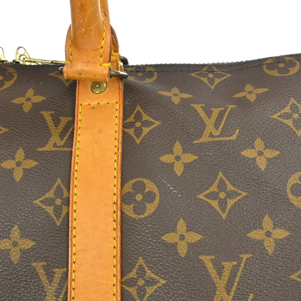 Louis Vuitton Keepall Bag Monogram Canvas Brown Canvas Travel Bag Bag (Pre-Owned)