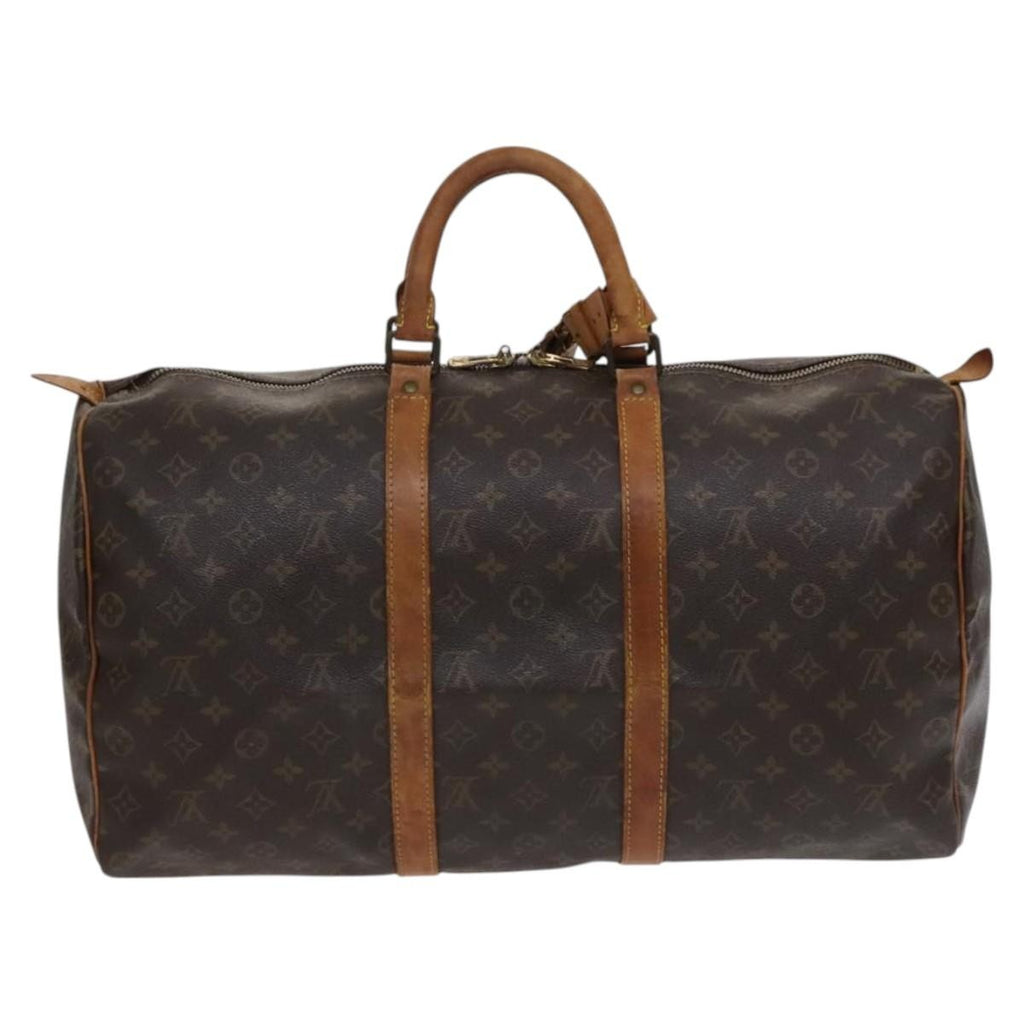 Louis Vuitton Keepall Bag Monogram Canvas Brown Canvas Travel Bag Bag (Pre-Owned)