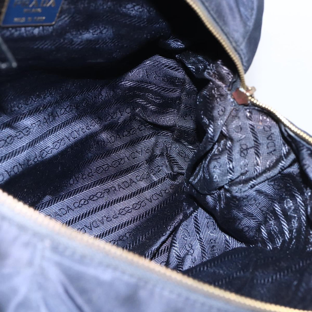 Prada Re-Edition 1995 Chain Tote Quilted Re-Nylon Navy Nylon Shoulder Bag Bag (Pre-Owned)