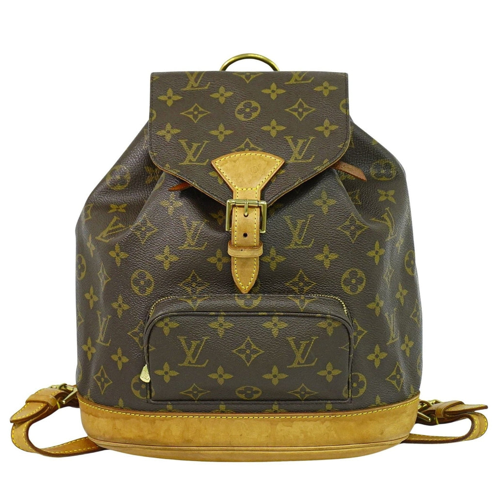 Louis Vuitton Vintage Montsouris Backpack Monogram Canvas Brown Canvas Backpack Bag (Pre-Owned)