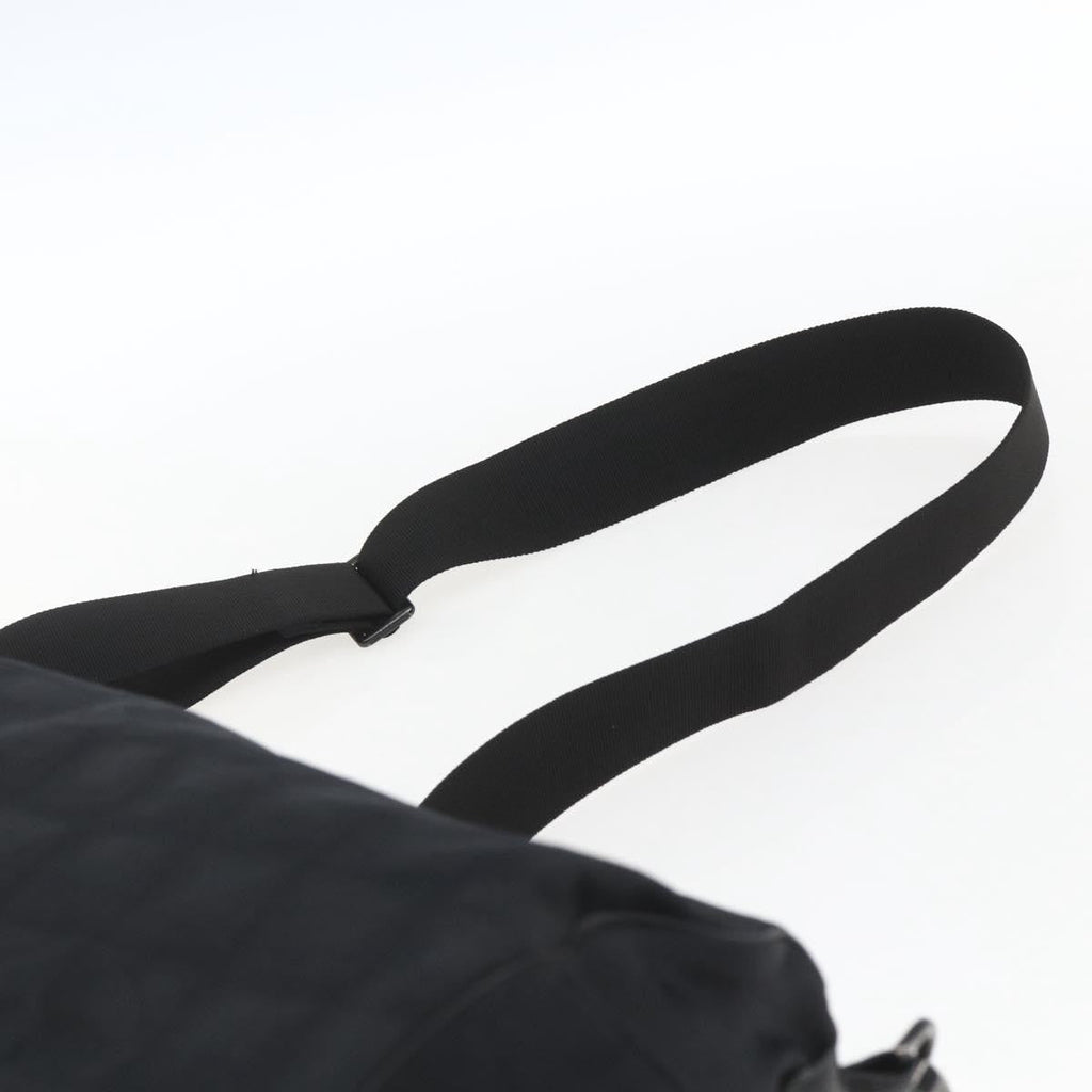 Chanel Travel Line Boston Bag Nylon Black Nylon Travel Bag Bag (Pre-Owned)