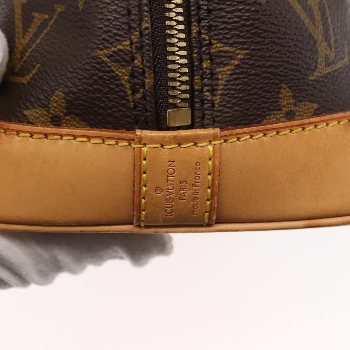 Louis Vuitton Alma Handbag Monogram Canvas Brown Canvas Handbag (Pre-Owned)