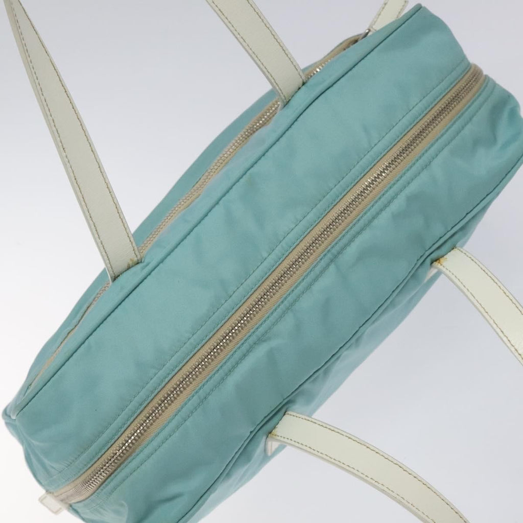 Prada Vintage Handbag Tessuto Blue Nylon Handbag (Pre-Owned)