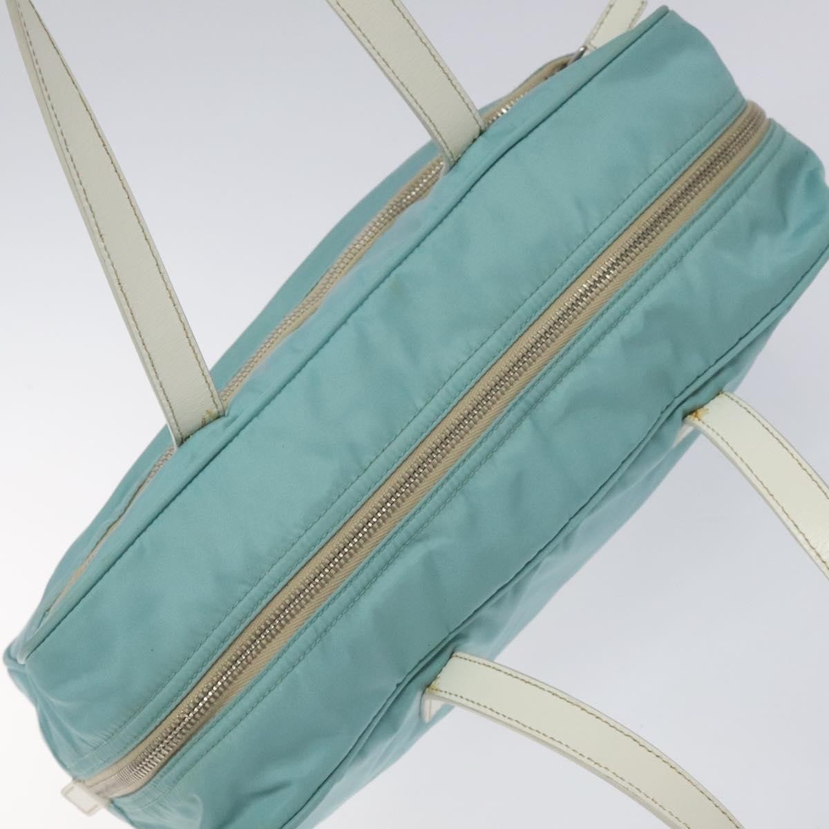 Prada Vintage Handbag Tessuto Blue Nylon Handbag (Pre-Owned)