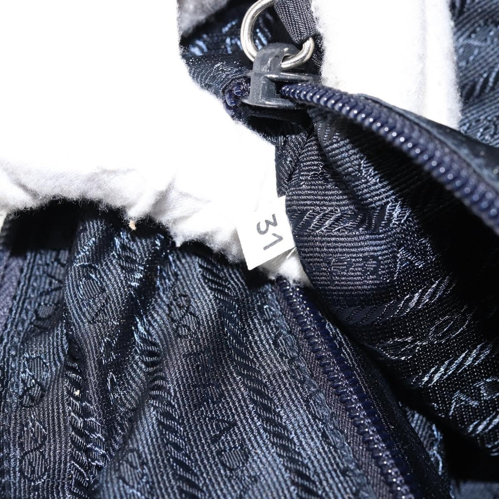 Prada Zip Around Tote Tessuto Navy Nylon Handbag (Pre-Owned)