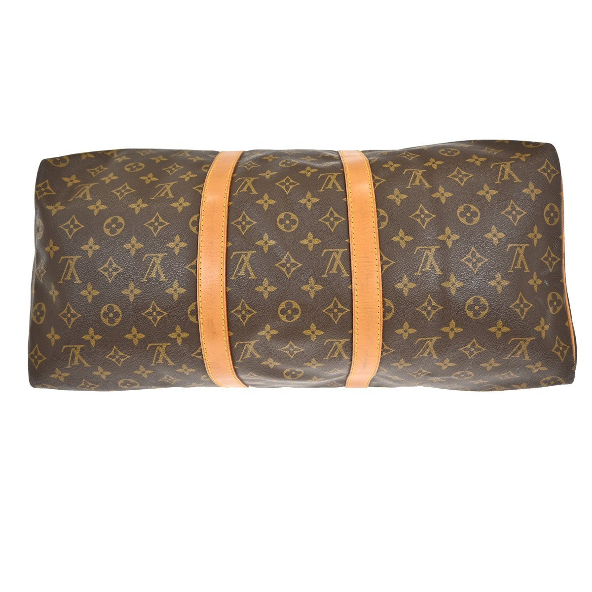 Louis Vuitton Keepall Bag Monogram Canvas Brown Canvas Travel Bag Bag (Pre-Owned)