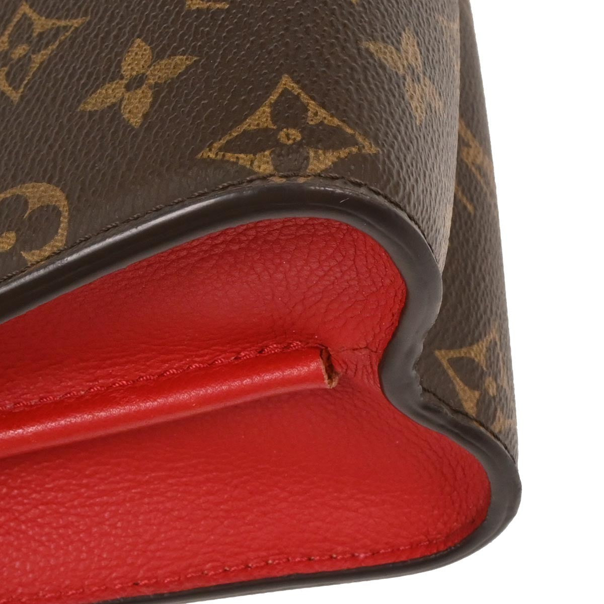 Louis Vuitton Victoire Handbag Monogram Canvas And Leather Brown Canvas Shoulder Bag Bag (Pre-Owned)