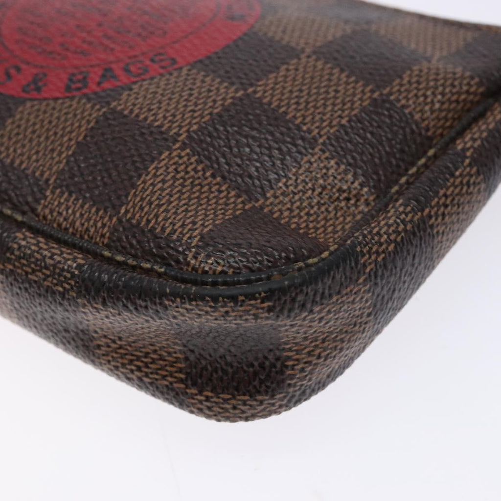 Louis Vuitton Pochette Accessoires Limited Edition Damier Brown Canvas Clutche & Pouche Bag (Pre-Owned)