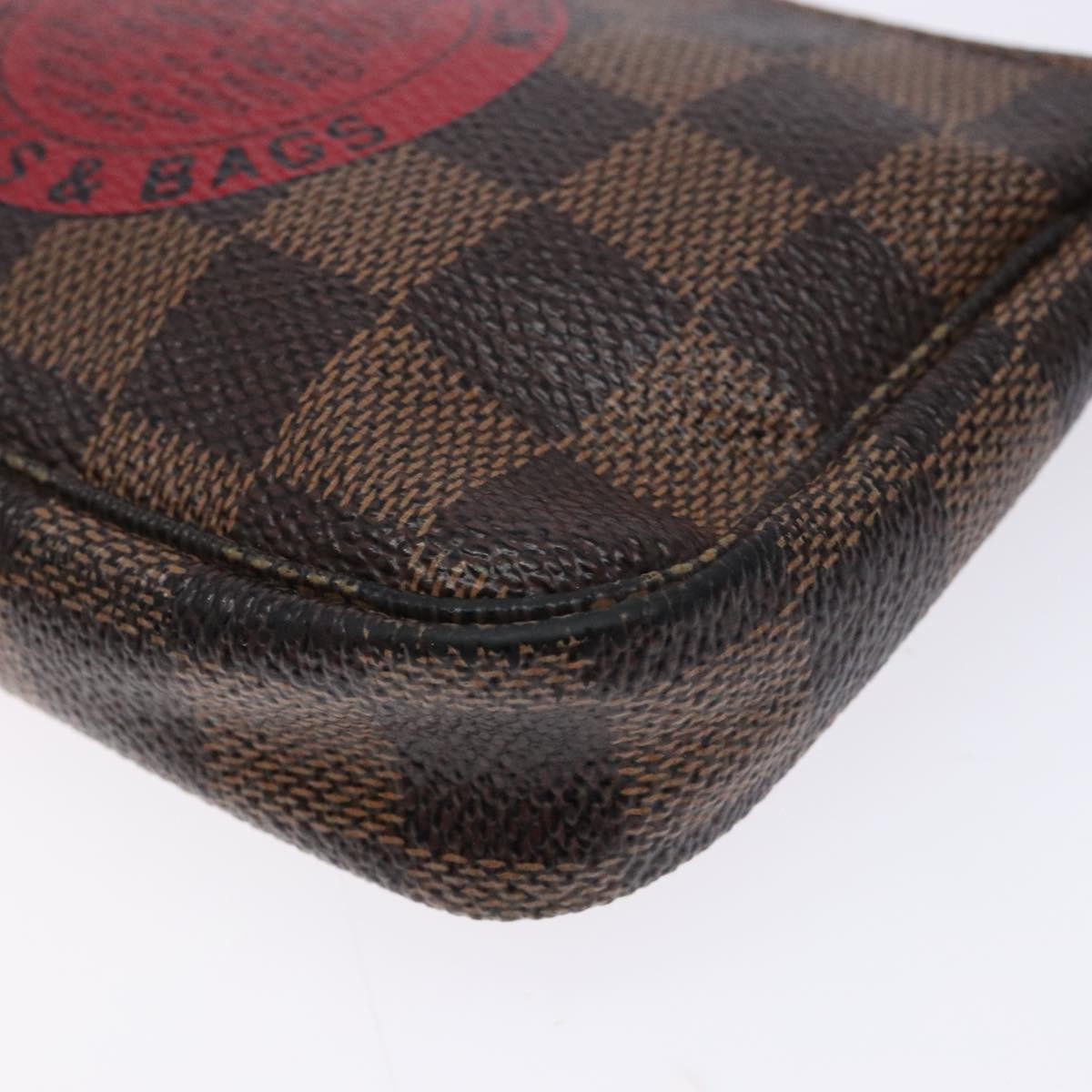 Louis Vuitton Pochette Accessoires Limited Edition Damier Brown Canvas Clutche & Pouche Bag (Pre-Owned)