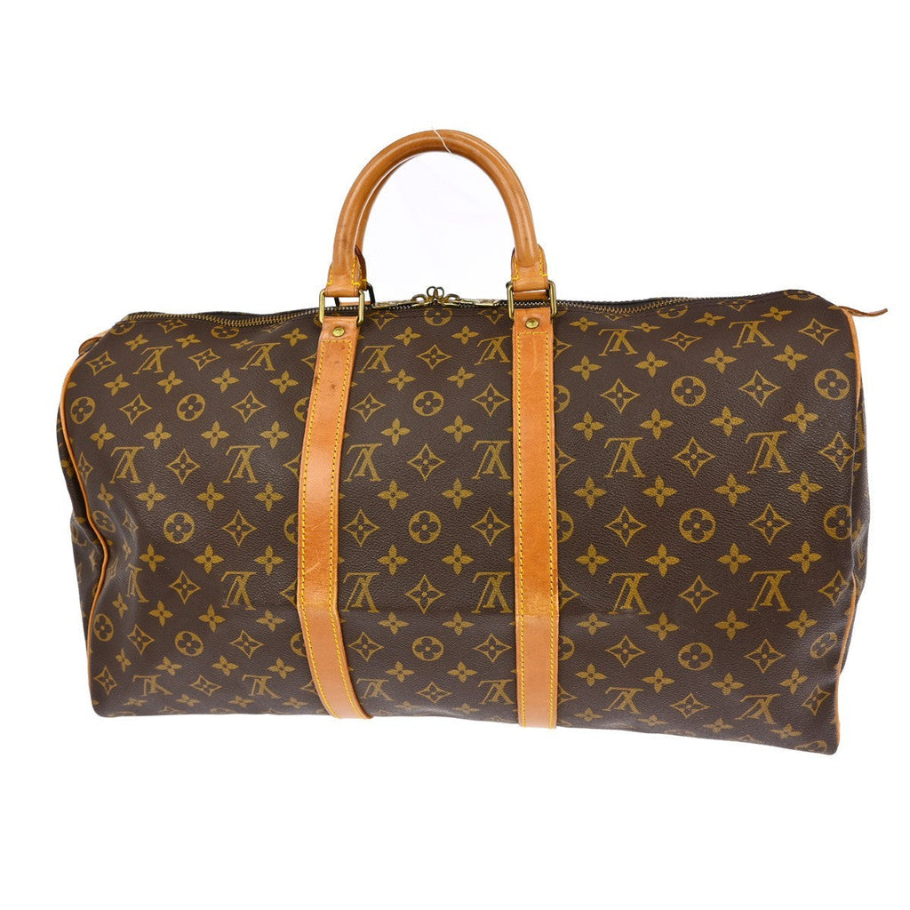 Louis Vuitton Keepall Bag Monogram Canvas Brown Canvas Travel Bag Bag (Pre-Owned)