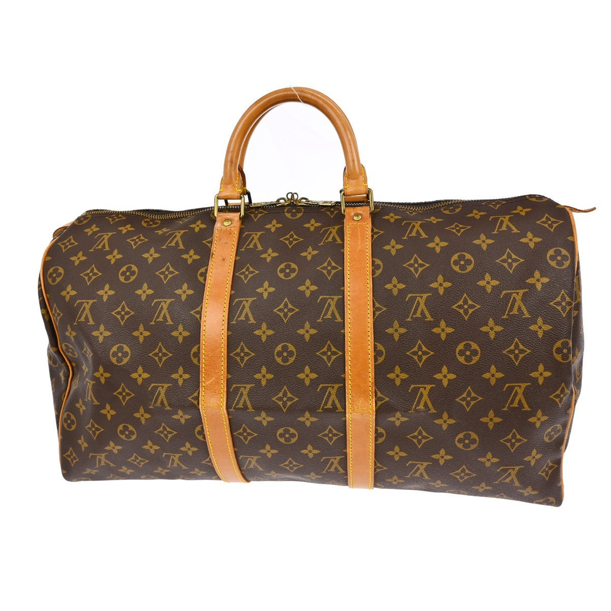 Louis Vuitton Keepall Bag Monogram Canvas Brown Canvas Travel Bag Bag (Pre-Owned)