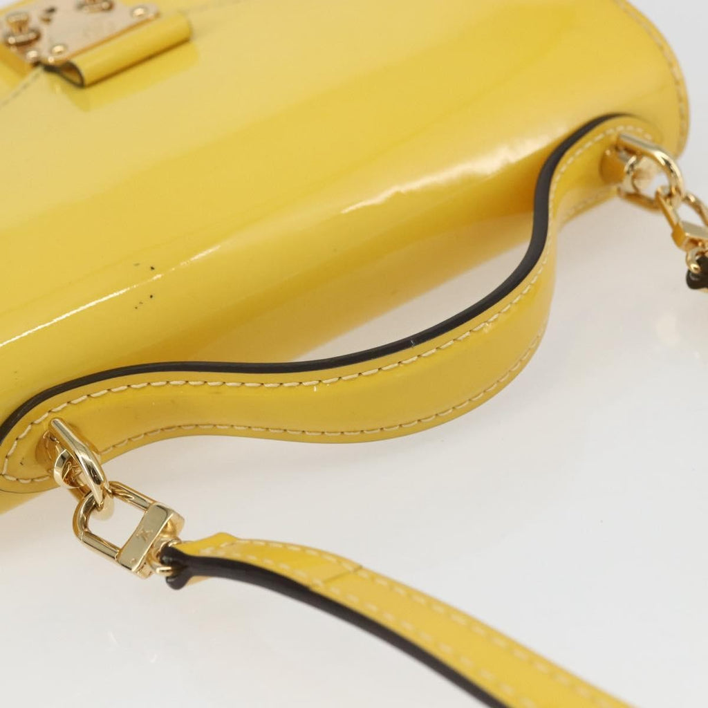 Louis Vuitton Monceau Handbag Vernis Yellow Patent_Leather Handbag (Pre-Owned)