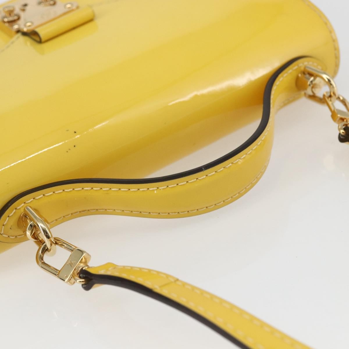 Louis Vuitton Monceau Handbag Vernis Yellow Patent_Leather Handbag (Pre-Owned)
