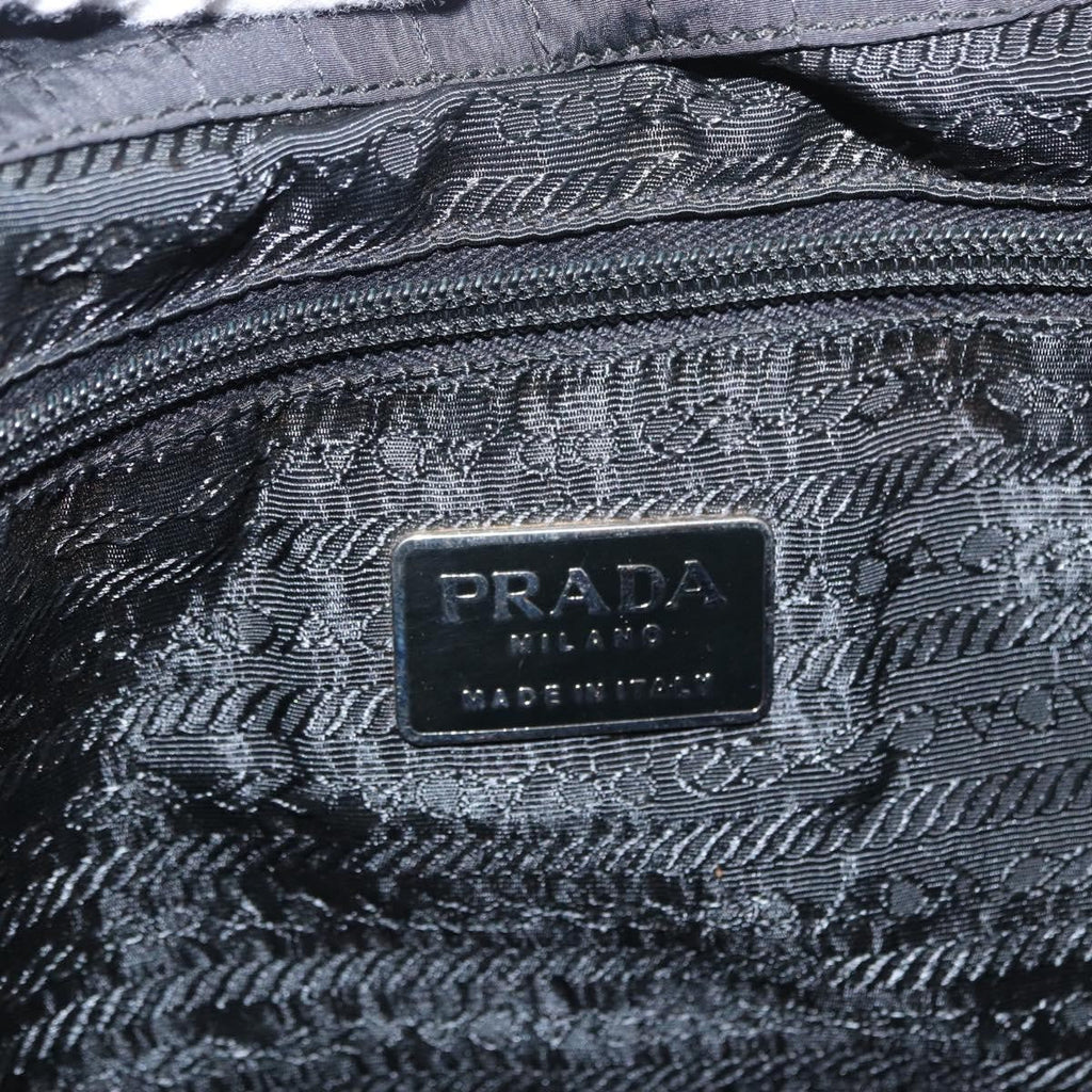 Prada Vintage Handbag Tessuto Black Nylon Handbag (Pre-Owned)