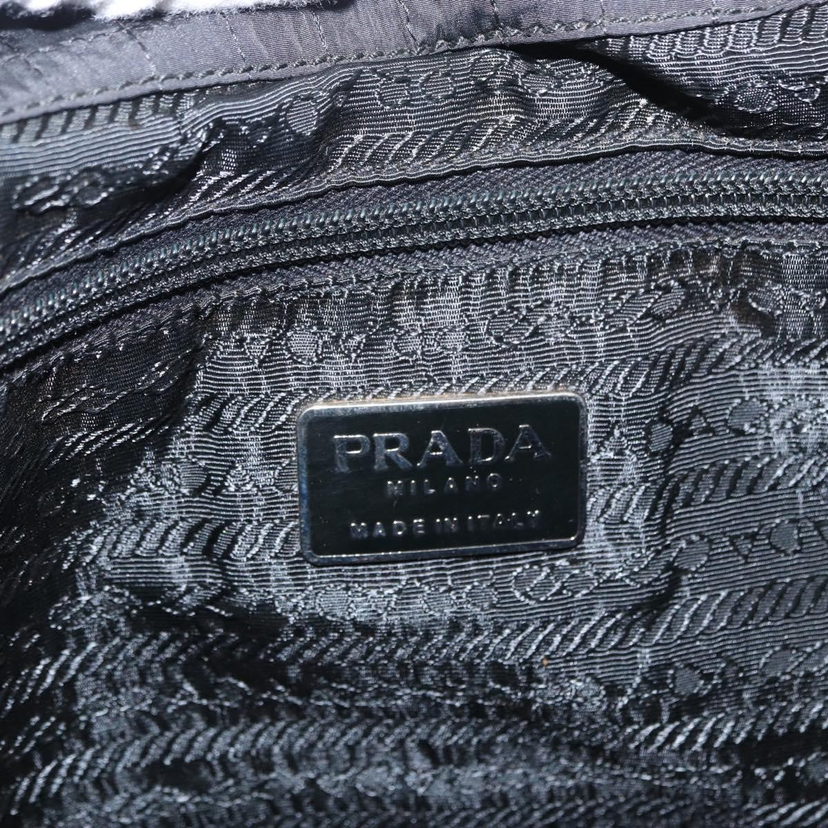 Prada Vintage Handbag Tessuto Black Nylon Handbag (Pre-Owned)