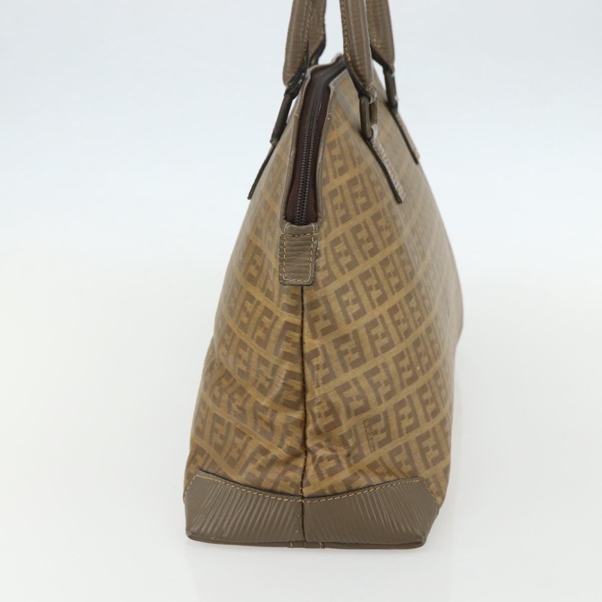 Fendi Zucchino Canvas Brown Canvas Handbag (Pre-Owned)