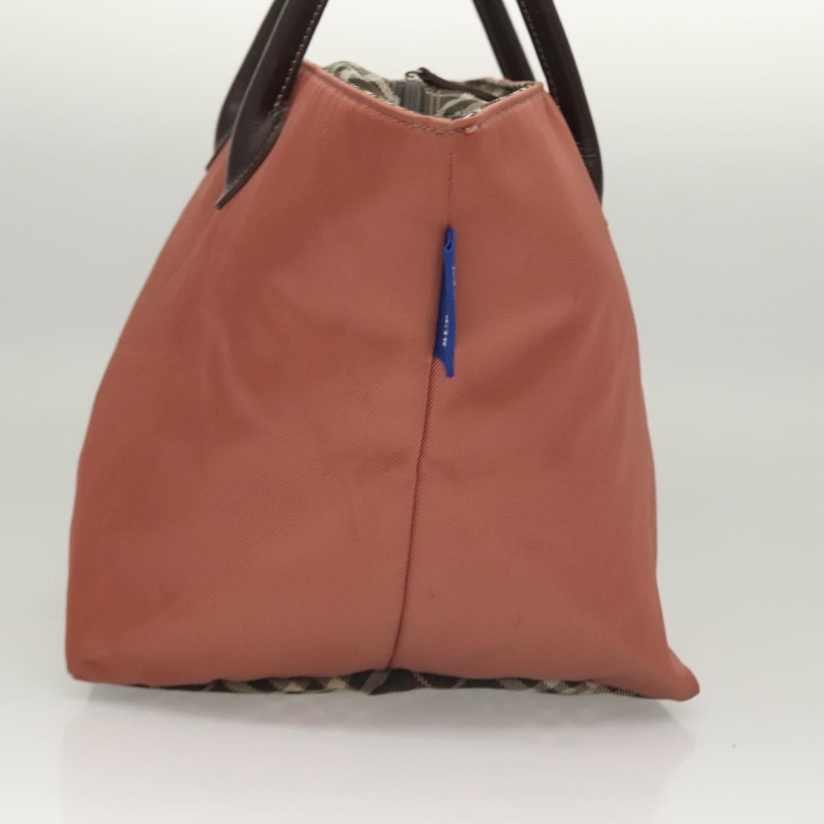 Burberry Nova Check Blue Label Nylon Pink Nylon Handbag (Pre-Owned)