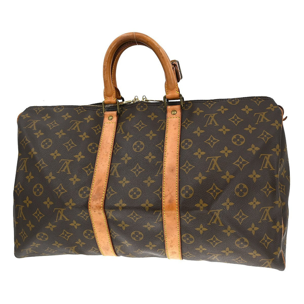 Louis Vuitton Keepall Bag Monogram Canvas Brown Canvas Travel Bag Bag (Pre-Owned)