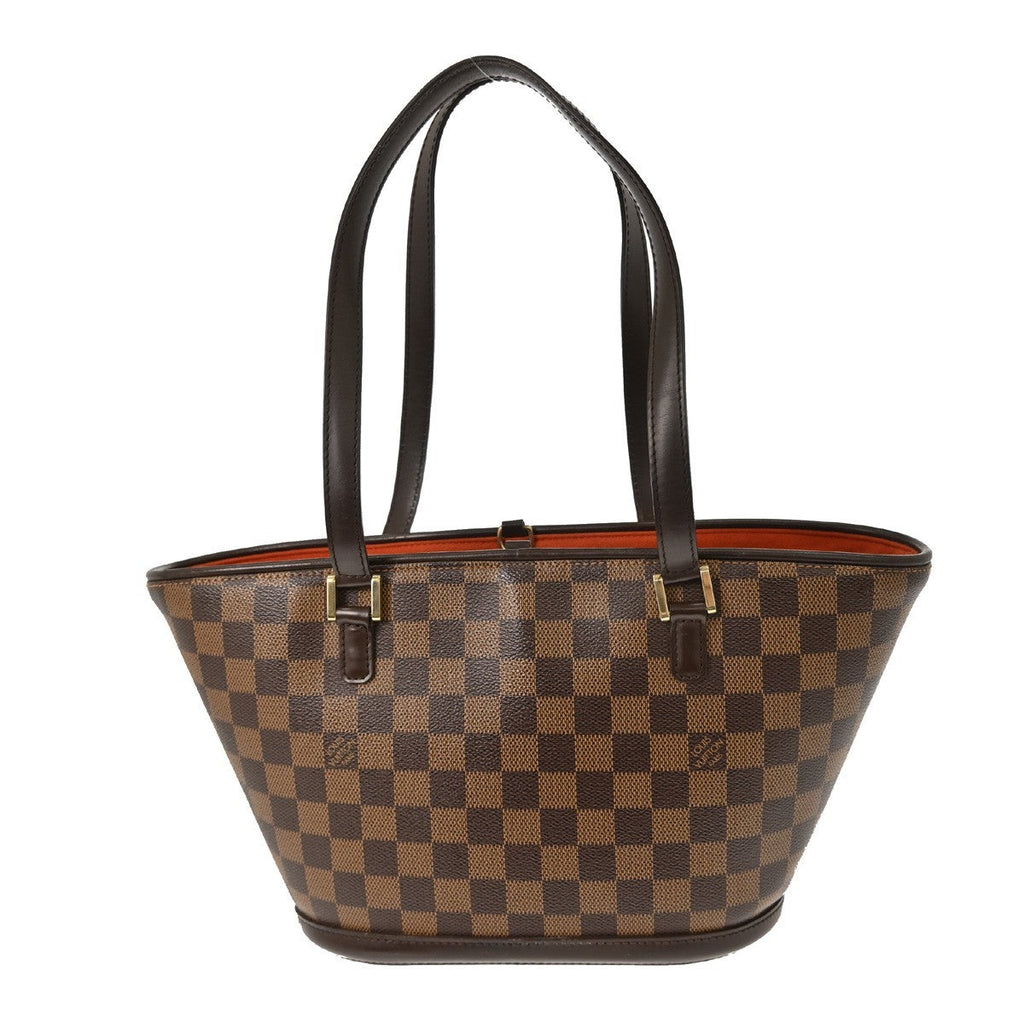 Louis Vuitton Manosque Handbag Damier Brown Canvas Tote Bag Bag (Pre-Owned)