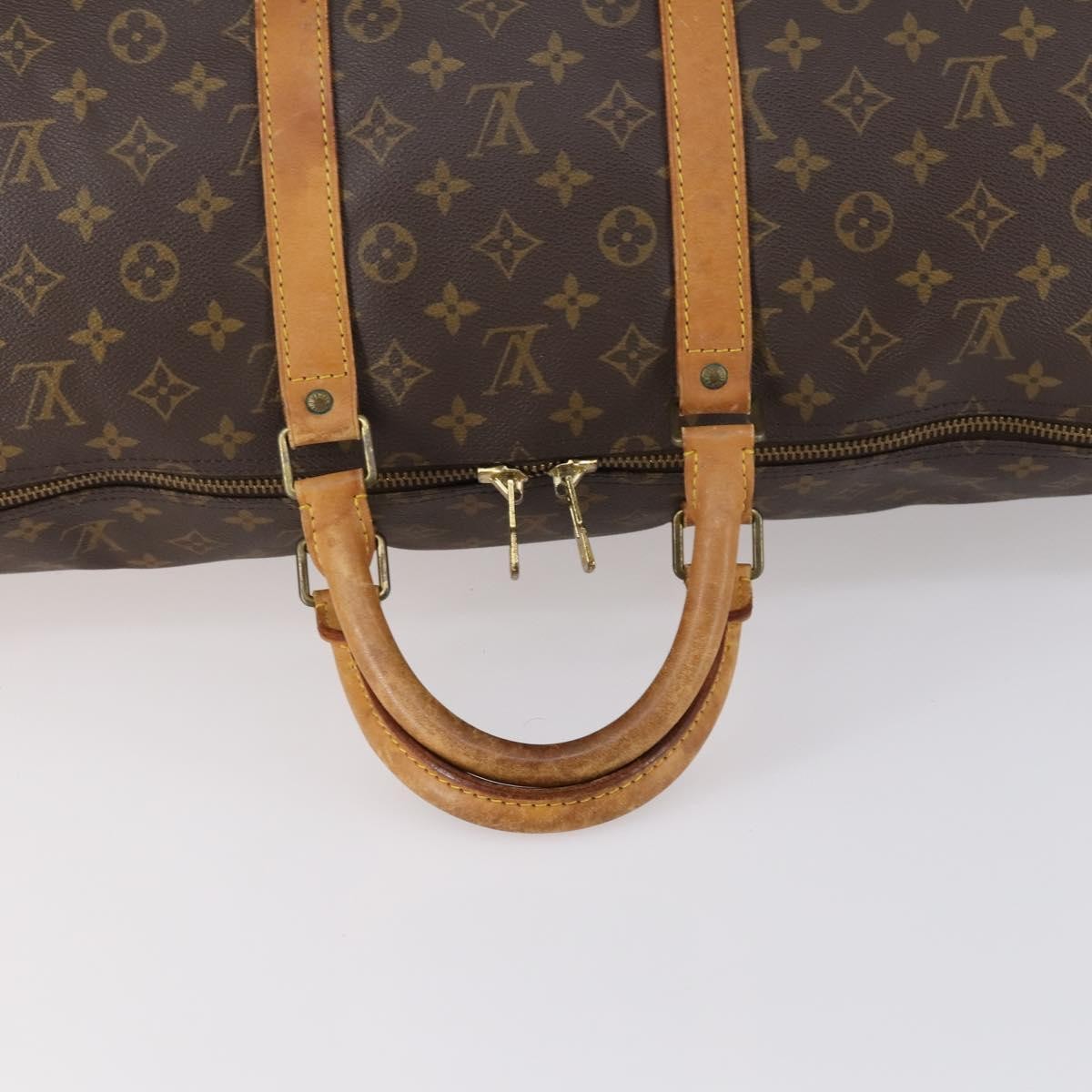 Louis Vuitton Keepall Bag Monogram Canvas Brown Canvas Travel Bag Bag (Pre-Owned)