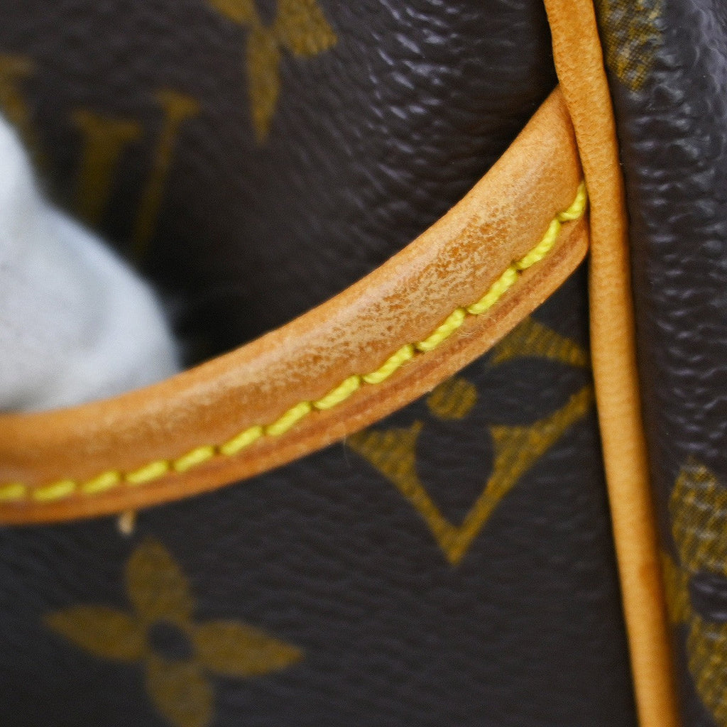 Louis Vuitton Deauville Handbag Monogram Canvas Brown Canvas Handbag (Pre-Owned)