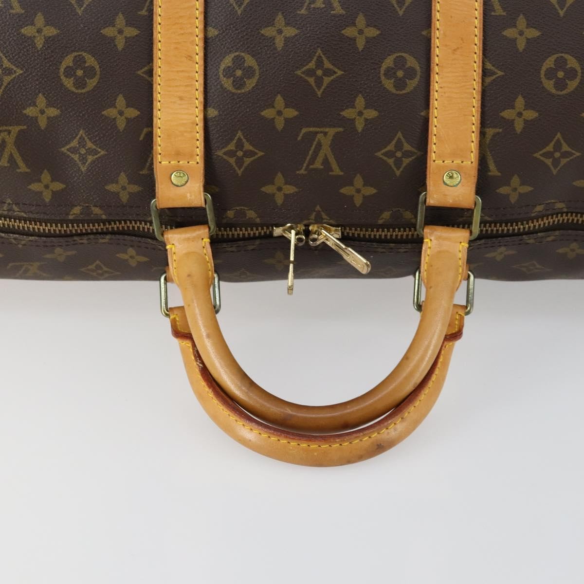 Louis Vuitton Keepall Bag Monogram Canvas Brown Canvas Travel Bag Bag (Pre-Owned)