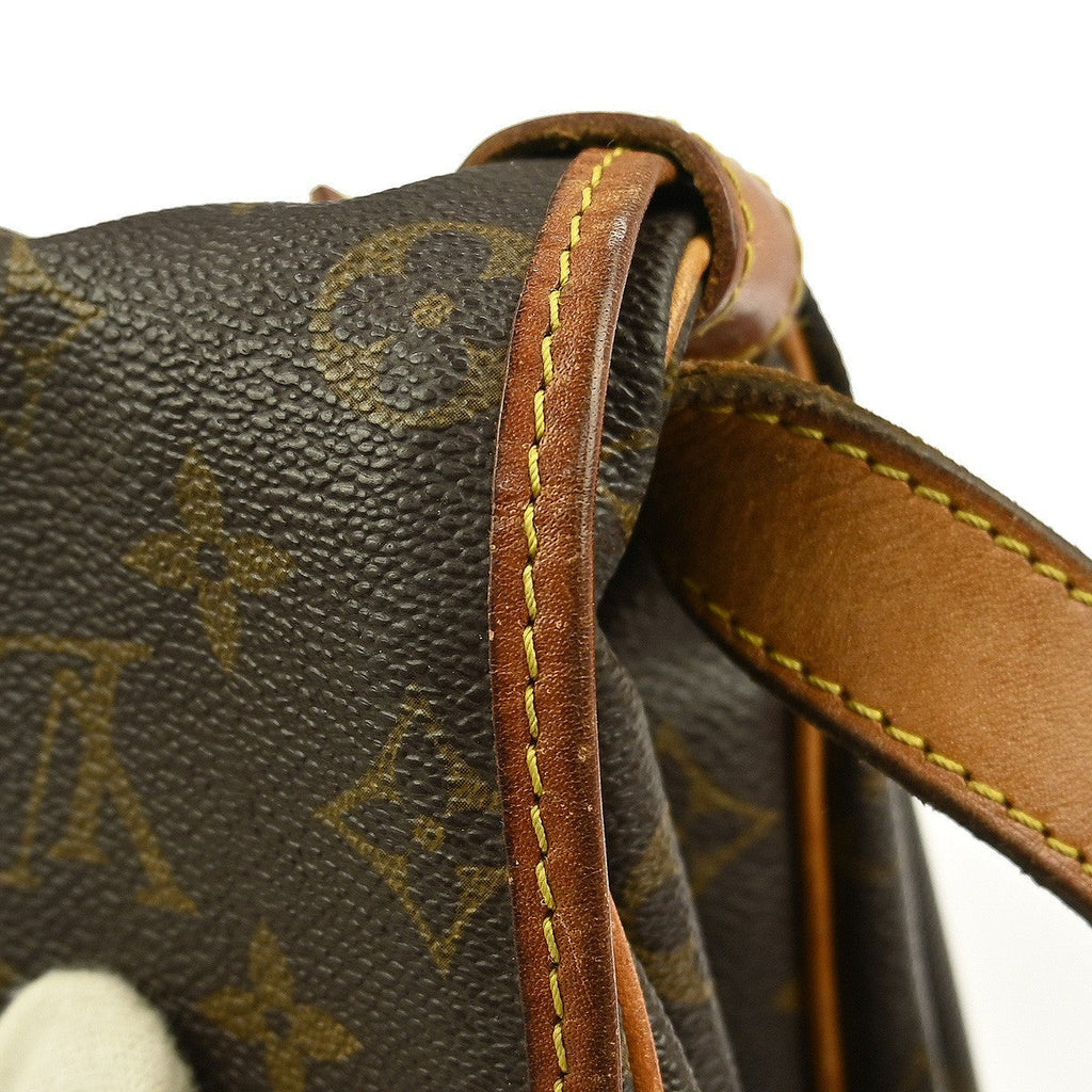 Louis Vuitton Saumur Handbag Monogram Canvas Brown Canvas Shoulder Bag Bag (Pre-Owned)