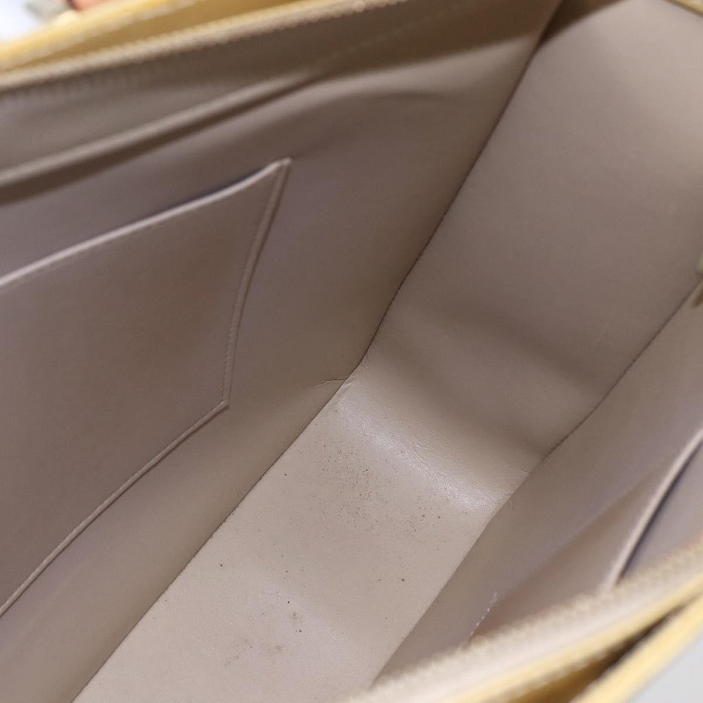 Louis Vuitton Columbus Handbag Monogram Vernis Beige Patent_Leather Tote Bag Bag (Pre-Owned)