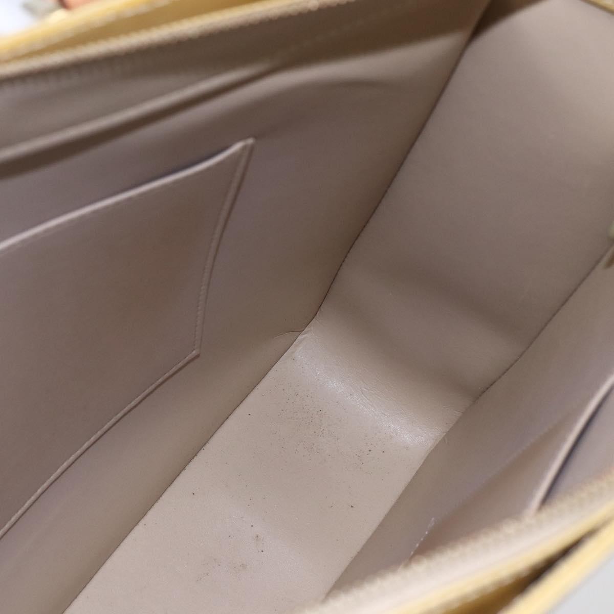 Louis Vuitton Columbus Handbag Monogram Vernis Beige Patent_Leather Tote Bag Bag (Pre-Owned)