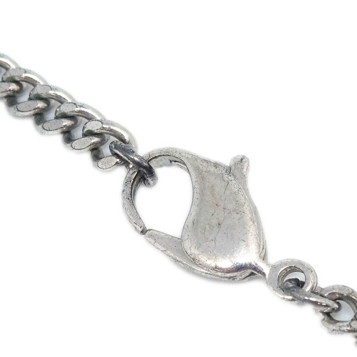Chanel Vintage Cc Pendant Necklace Metal Silver Silver_Plated Necklace Jewelry (Pre-Owned)