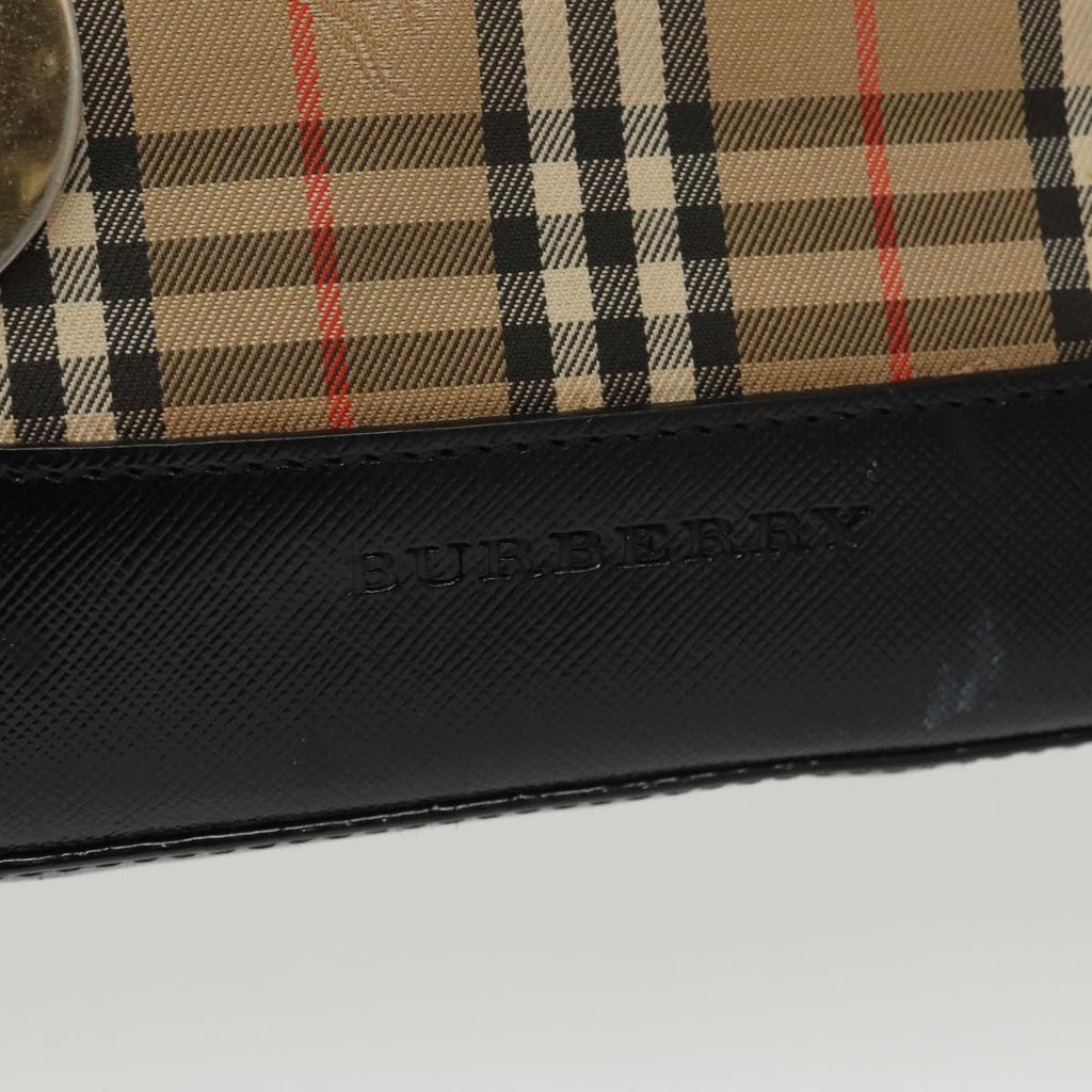 Burberry Nova Check Handbag Nova Check Canvas Beige Canvas Handbag (Pre-Owned)