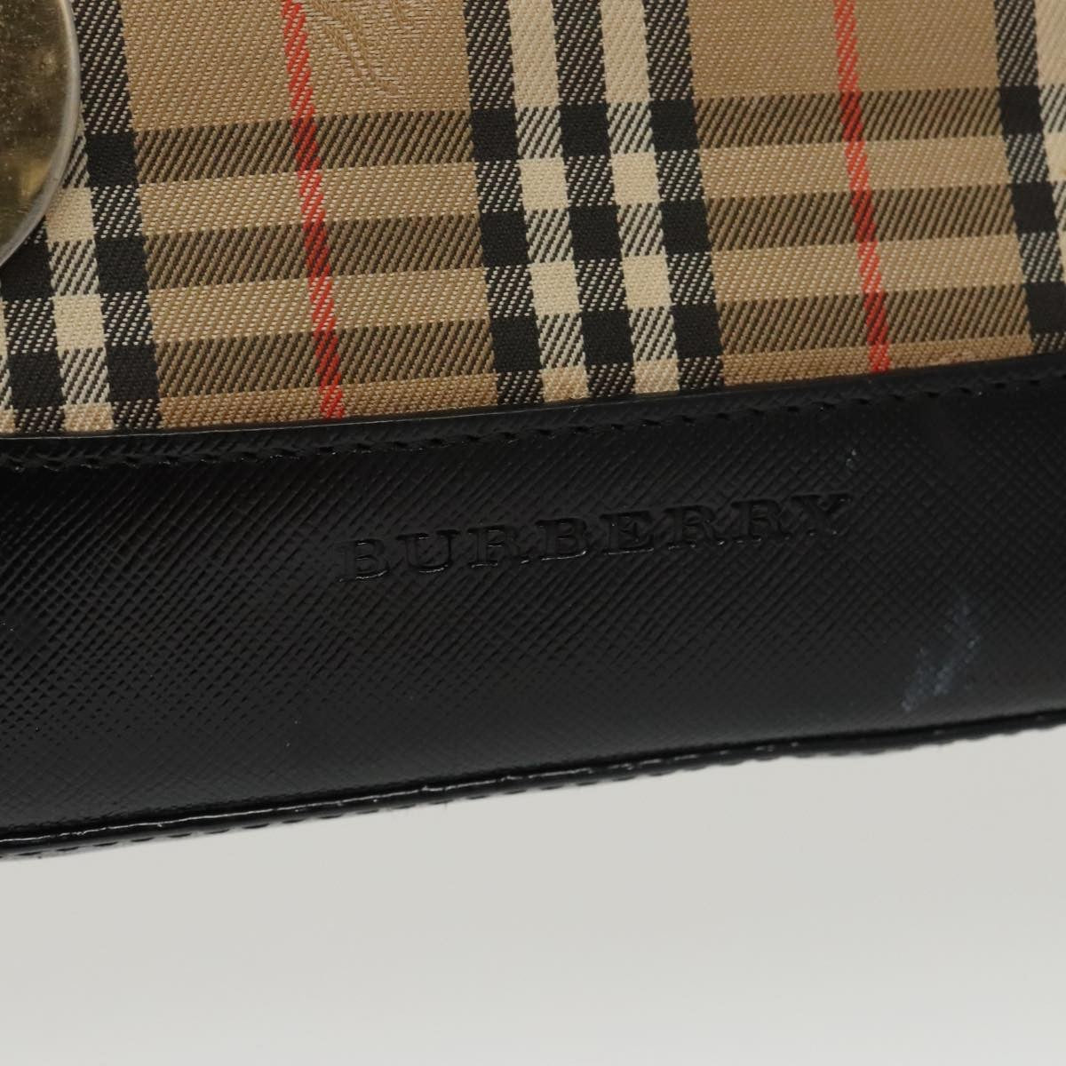 Burberry Nova Check Handbag Nova Check Canvas Beige Canvas Handbag (Pre-Owned)