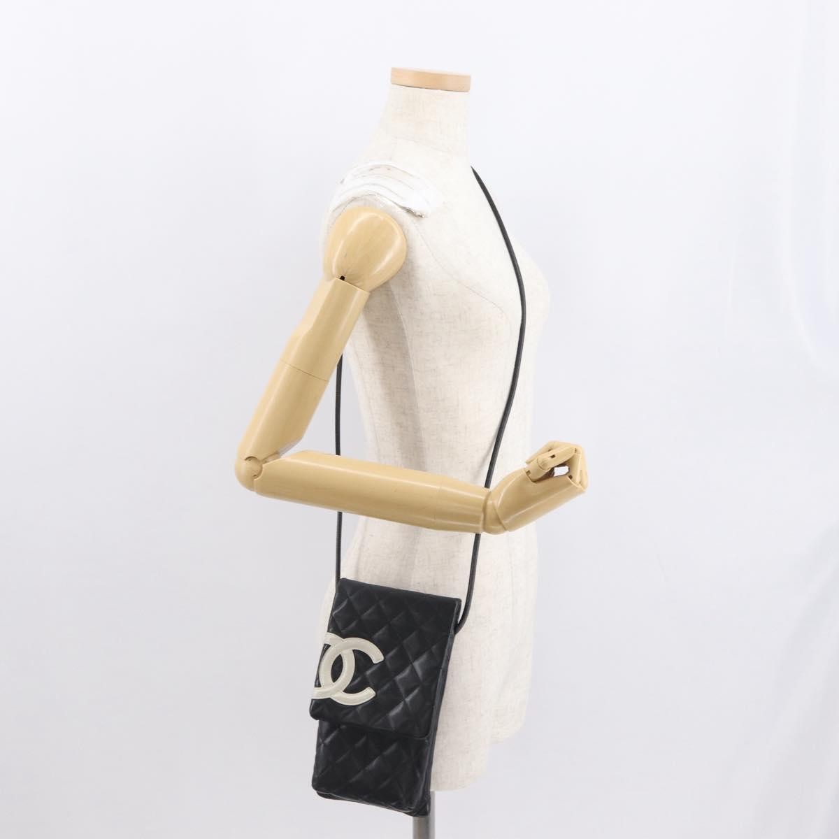 Chanel Cambon Flap Crossbody Bag Quilted Lambskin Silver Leather Shoulder Bag Bag (Pre-Owned)