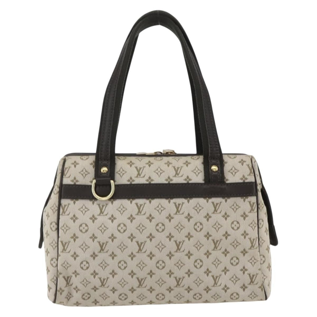 Louis Vuitton Josephine Handbag Mini Lin Khaki Canvas Handbag (Pre-Owned)
