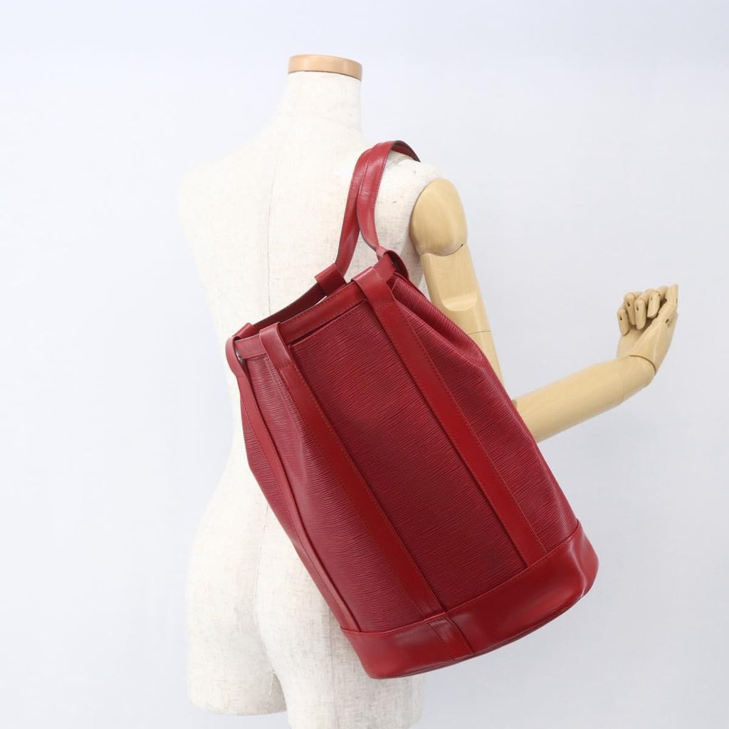Louis Vuitton Randonnee Backpack Epi Leather Red Leather Shoulder Bag Bag (Pre-Owned)