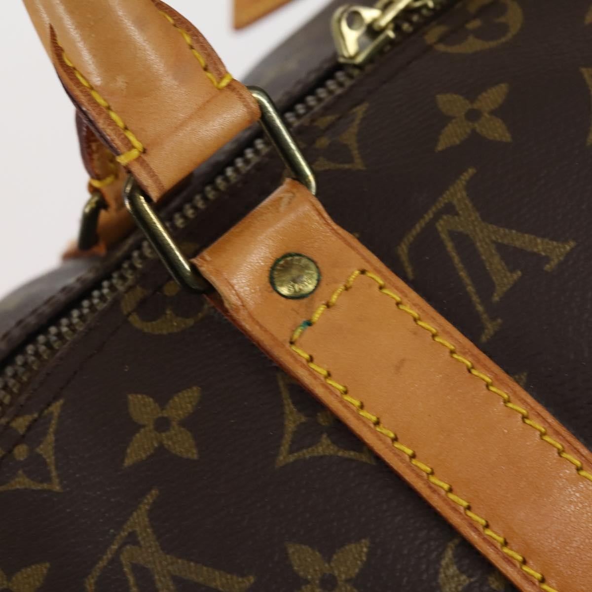 Louis Vuitton Keepall Bag Monogram Canvas Brown Canvas Bag (Pre-Owned)