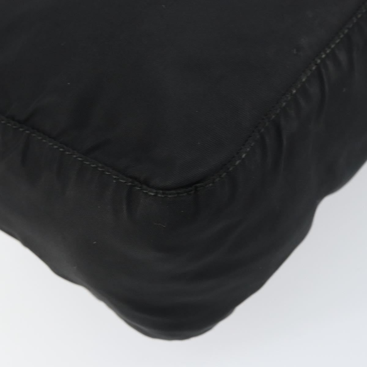 Prada Front Zip Messenger Bag Tessuto Black Nylon Shoulder Bag Bag (Pre-Owned)