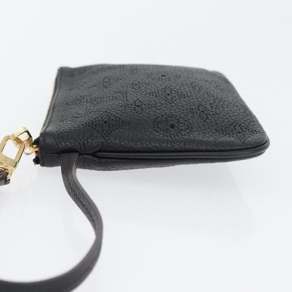 Louis Vuitton Selene Pochette Mahina Leather Black Leather Clutche & Pouche Bag (Pre-Owned)