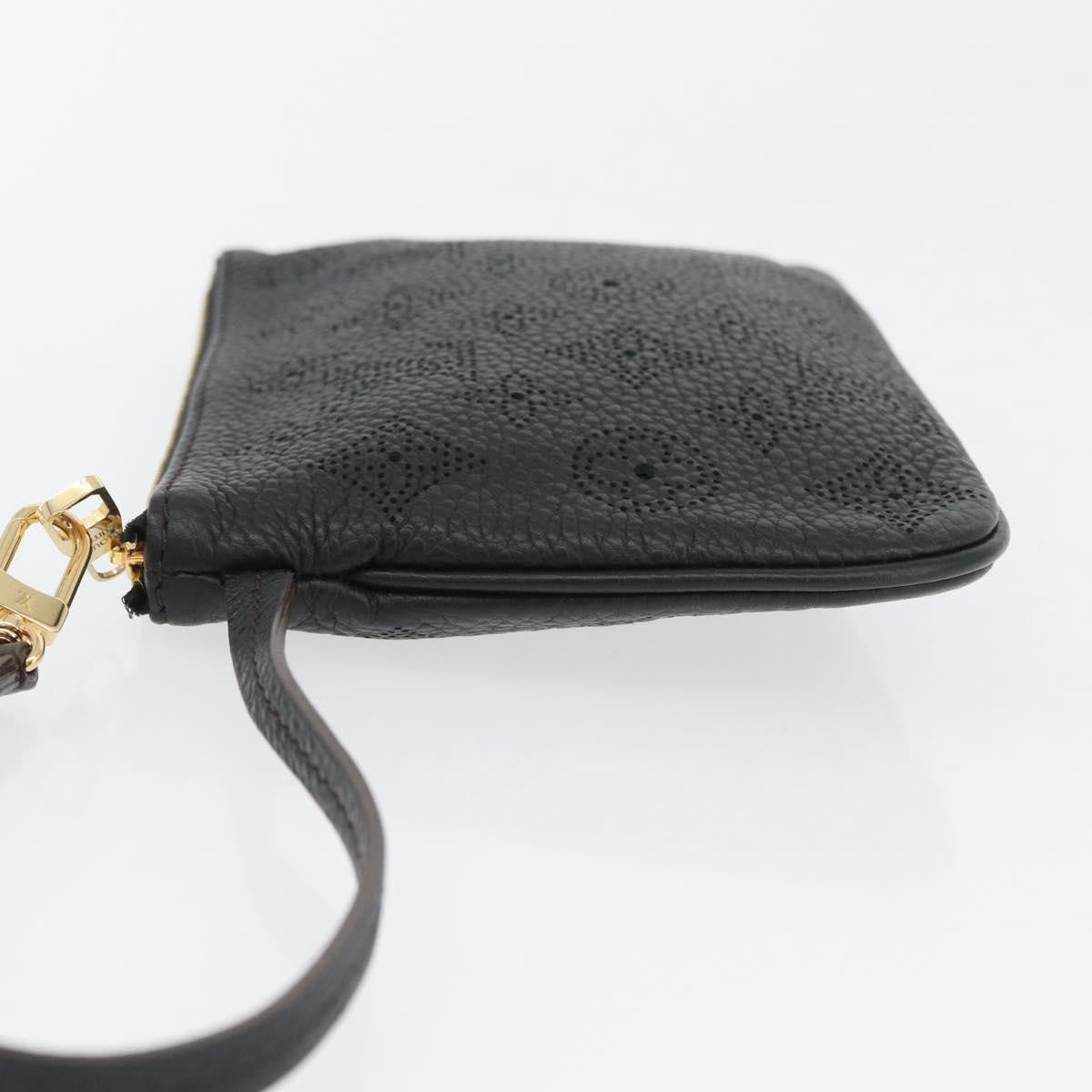 Louis Vuitton Selene Pochette Mahina Leather Black Leather Clutche & Pouche Bag (Pre-Owned)