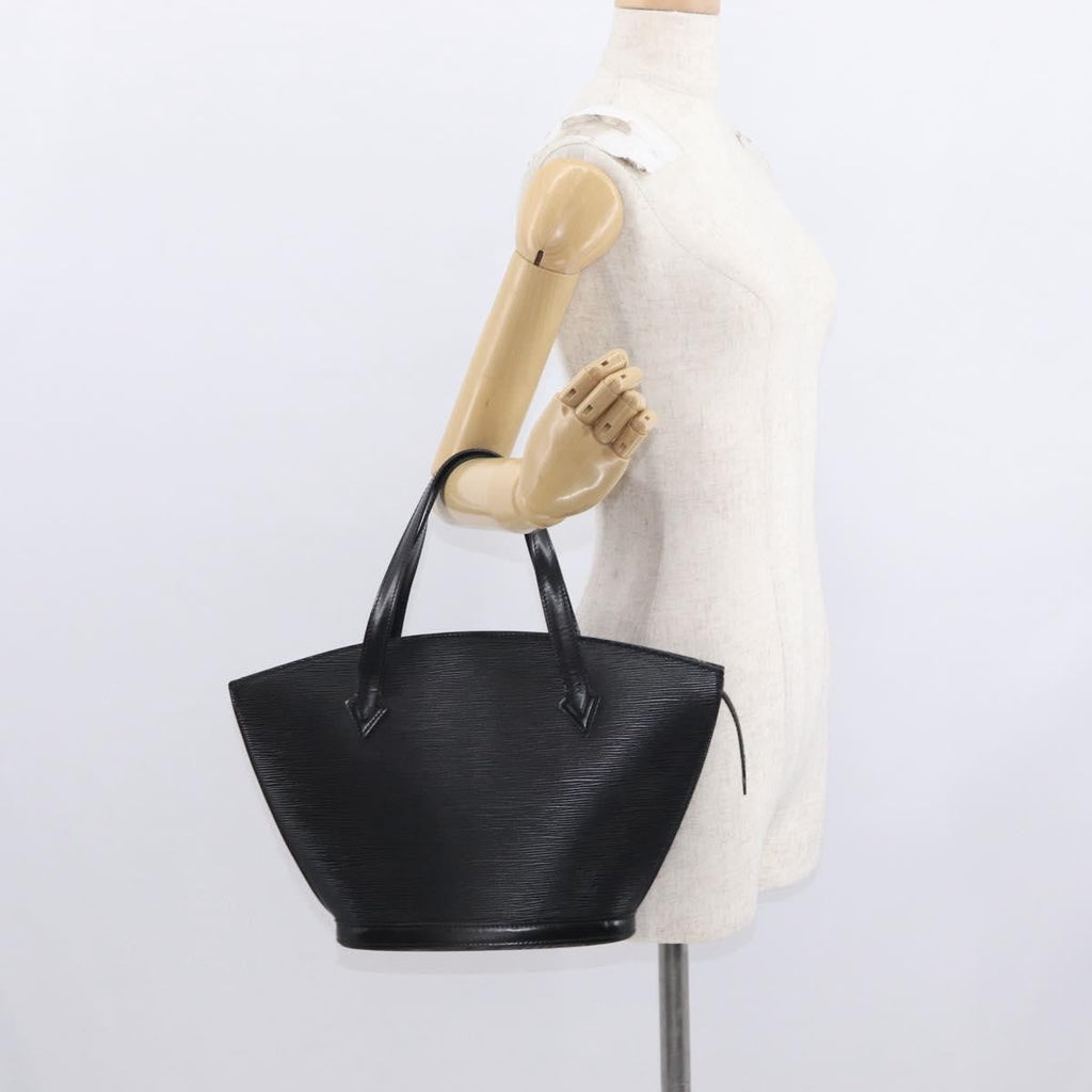 Louis Vuitton Saint Jacques Handbag Epi Leather Black Leather Handbag (Pre-Owned)