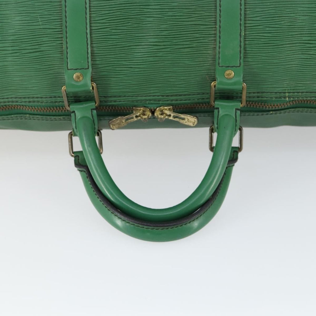 Louis Vuitton Keepall Bag Epi Leather Green Leather Travel Bag Bag (Pre-Owned)