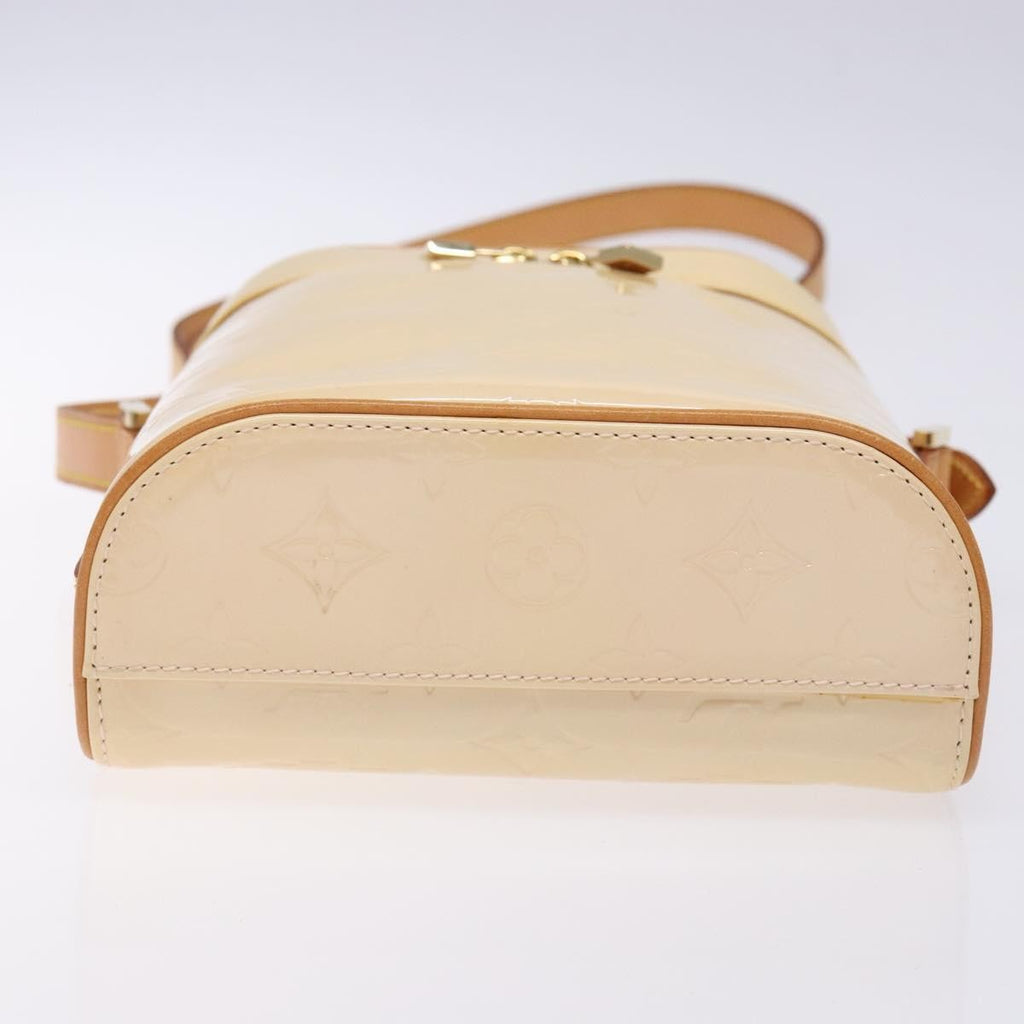 Louis Vuitton Sullivan Handbag Monogram Vernis Beige Patent_Leather Bag (Pre-Owned)