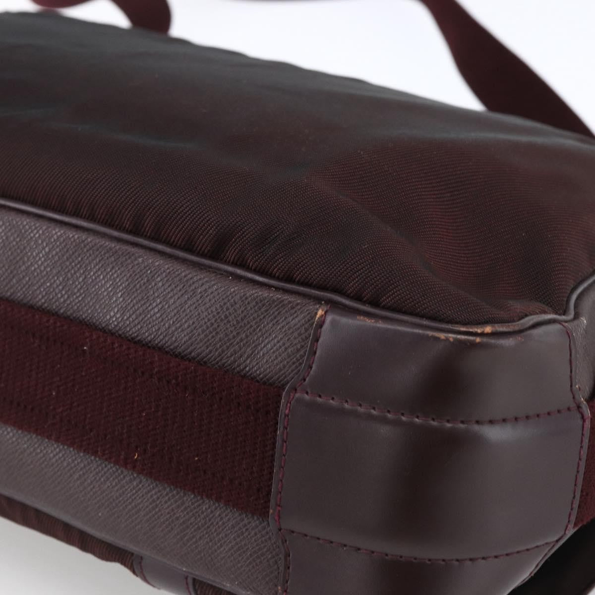 Louis Vuitton Dersou Bag Taiga Leather And Canvas Brown Leather Shoulder Bag Bag (Pre-Owned)