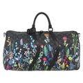 Louis Vuitton Keepall Bandouliere Bag Limited Edition Foliage Monogram Eclipse Black Canvas Travel Bag Bag (Pre-Owned)