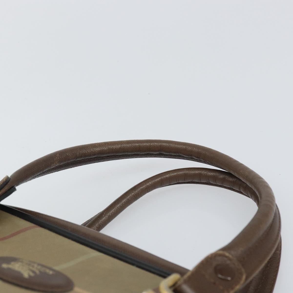 Burberry Nova Handbag Canvas Beige Canvas Handbag (Pre-Owned)