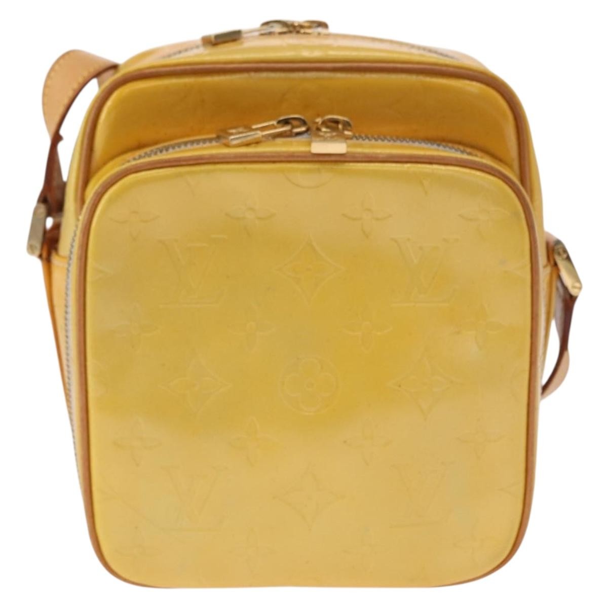 Louis Vuitton Wooster Handbag Monogram Vernis Yellow Patent_Leather Shoulder Bag Bag (Pre-Owned)